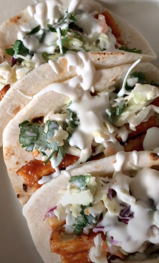 Crispy Char Siu Chinese BBQ Tofu Taco